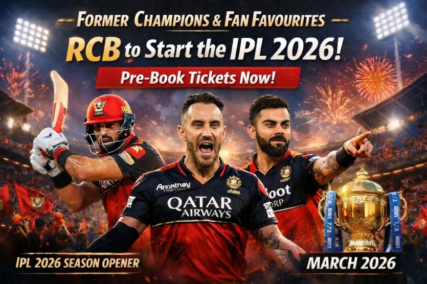 Former Champions and Fan Favourites RCB to Start the IPL 2026 – Pre-Book Tickets