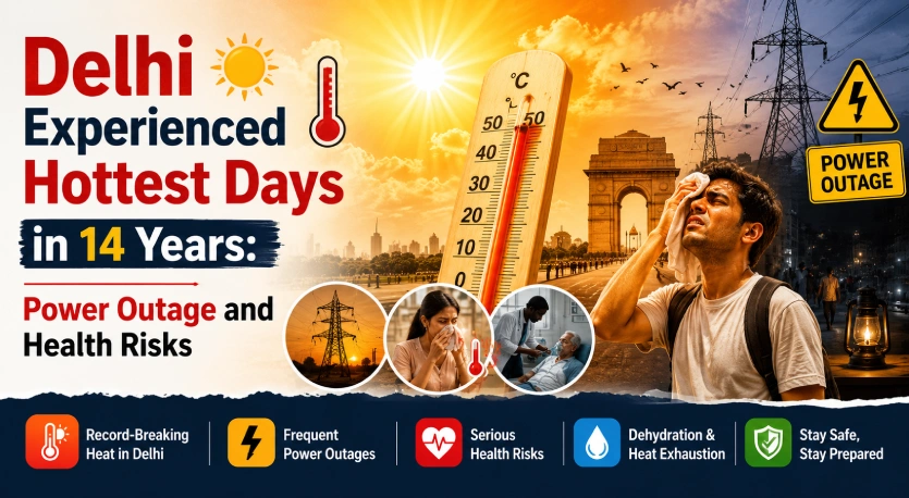 Delhi Experienced Hottest Days in 14 Years: Power Outage and Health Risks